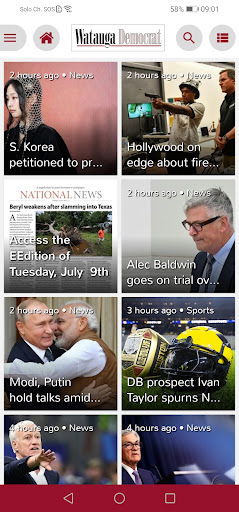 Android application Watauga Democrat screenshort