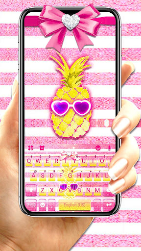 Android application Cool Girly Pineapple Keyboard screenshort
