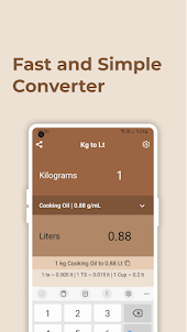 Kg to Liters Converter