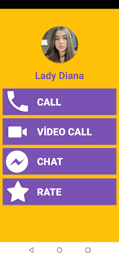 Android application Lady Diana Fake Video Call- La screenshort