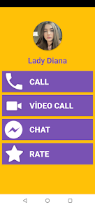 Captura de Pantalla 1 Lady Diana Fake Video Call- La android