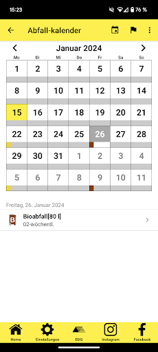 EDG Abfall App Screen 3