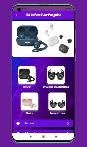 Android application JBL Reflect Flow Pro guide screenshort