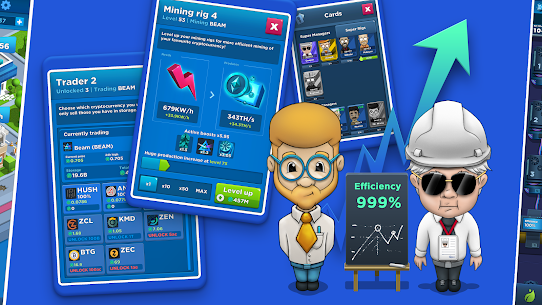 Crypto Idle Miner Bitcoin Mining Game v1.9.3 Mod Apk (Unlimited Gold) Free For Android 2