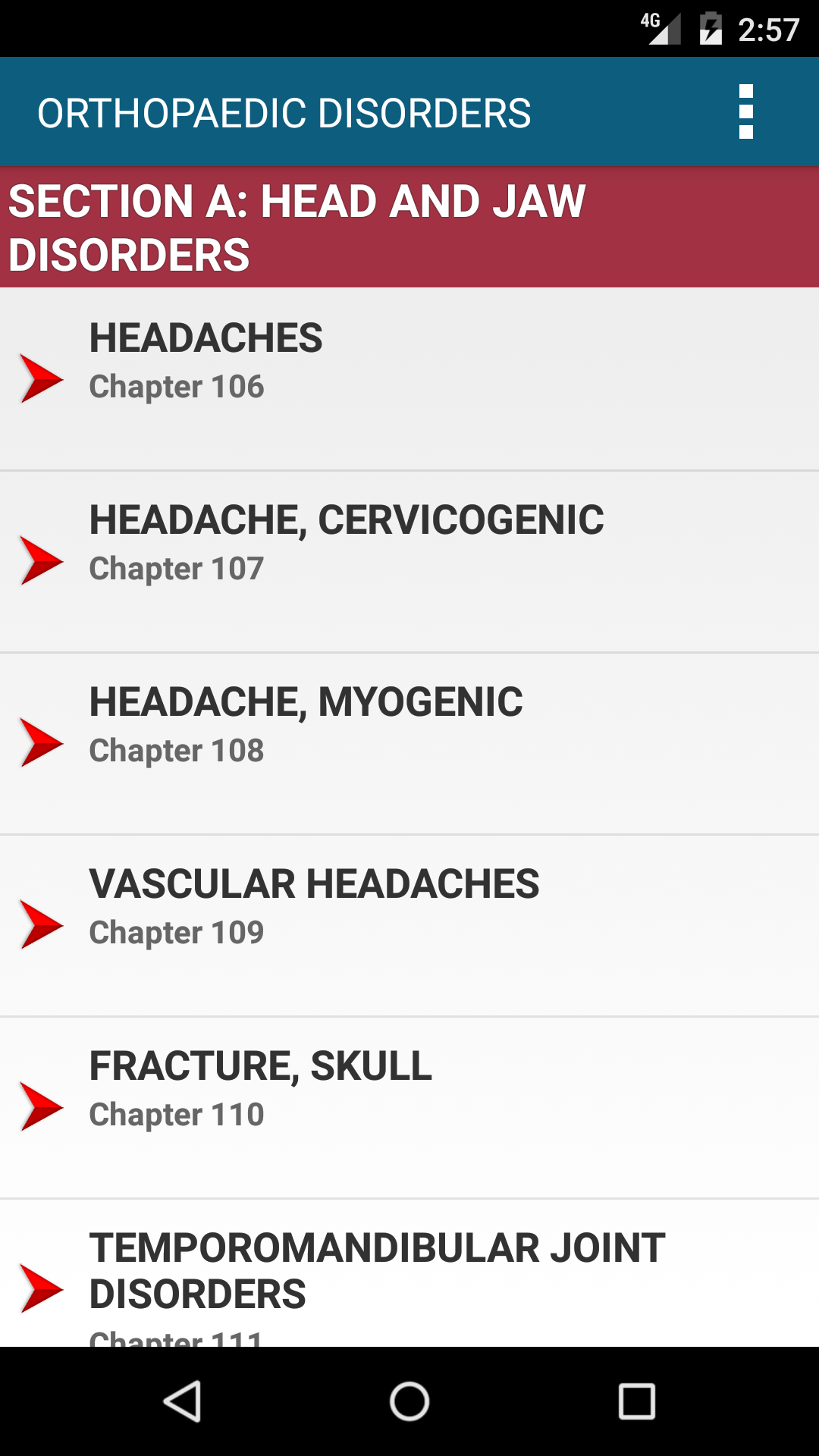 Android application The Atlas of Physical Therapy screenshort