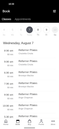 Genesis Fitness Reformer Screen 2