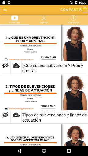 Android application NanoCurso Proyectos y Memorias screenshort