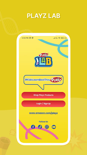 Android application Playz Lab screenshort