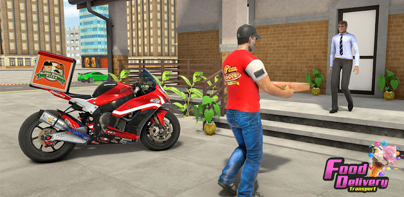 Hot Pizza Food Delivery Games: Bike Driving Games
