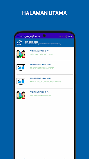 SIMEKOSOSBUD Screen 2