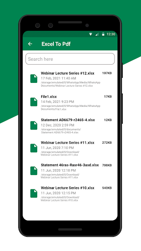 Excel to PDF Converter Screen 3