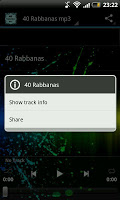 screenshot of 40 Rabbanas MP3 from Quran