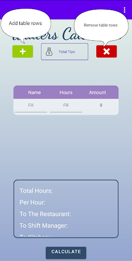 Waiters Calculator Screen 3