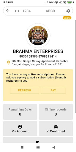 Android application BRAHMA ENTERPRISES screenshort