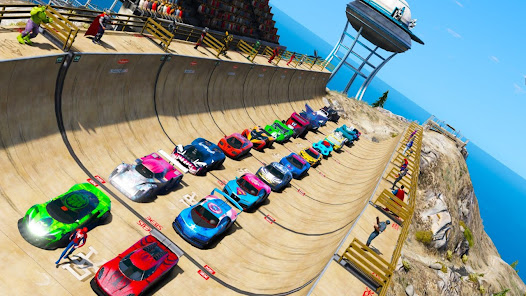 Superhero Car Stunt Racing 3D  screenshots 4