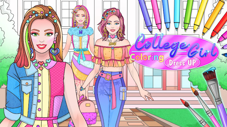 College Girl Coloring Dress Up - 1.1 - (Android)