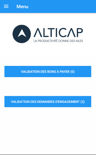 Android application Alticap FRP screenshort