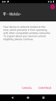 screenshot of T-Mobile Device Unlock (Pixel)