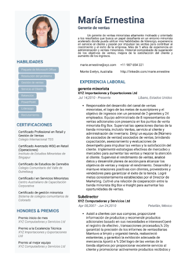 Android application Creador de Currículums screenshort