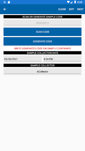 VAS Sampling Screen 3