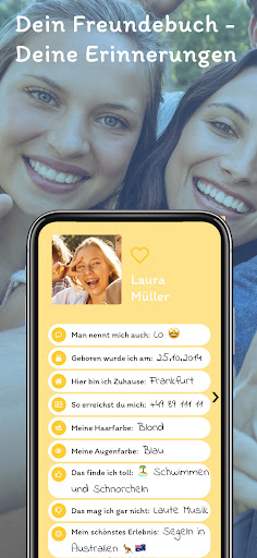 Android application Freundebuch screenshort
