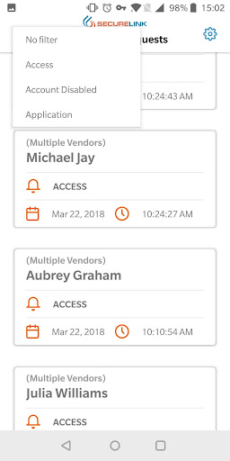SecureLink Enterprise Approver Screen 3