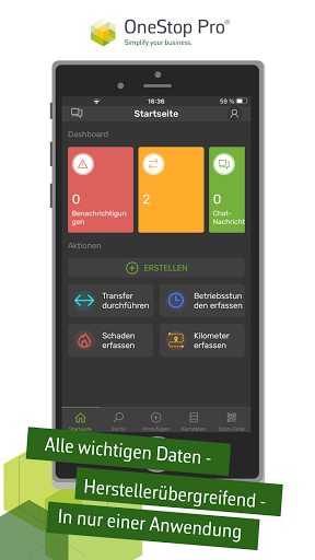Android application OneStop Pro® screenshort