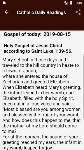 Android application Catholic Daily Readings screenshort