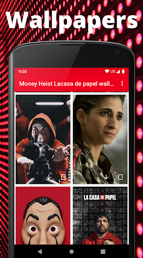 Android application Wallpaper de Money Heist screenshort