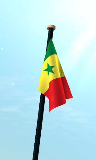 Senegal Flag 3D Live Wallpaper Screen 3
