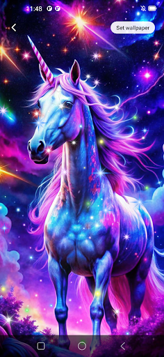 Unicorn Live Wallpaper Glitter screenshot 12