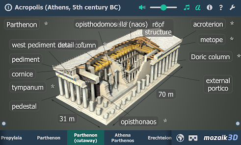 Die Akropolis (Athen, 5. Jahrhundert v. Chr.) - 3D-Modell - Mozaik Digitale  Bildung und Lernen