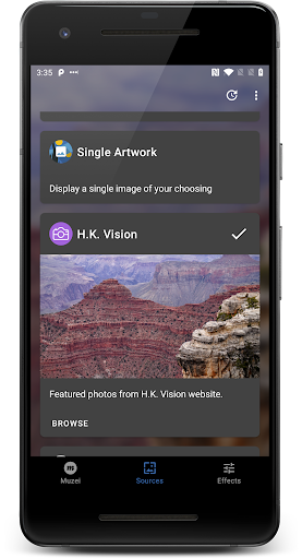Android application Vision Muzei Plugin screenshort