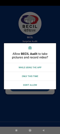 Android application BECIL Audit screenshort