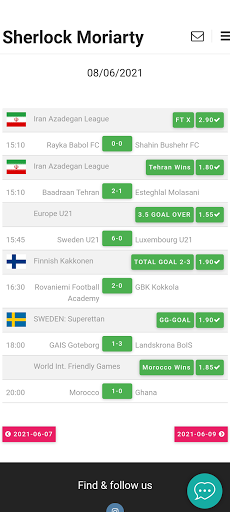 Sherlock MORIARTY Betting Tips