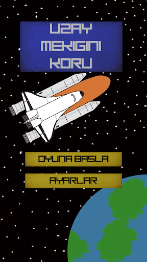 Android application Uzay Mekiğini Koru screenshort