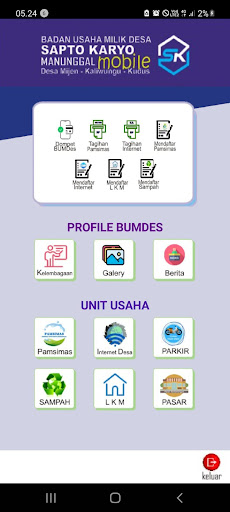 Android application BUMDesa MIJEN screenshort