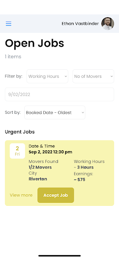 College Mover Screen 2