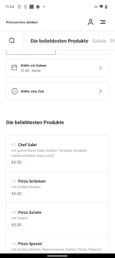 Pizzaservice Jordani Screen 3