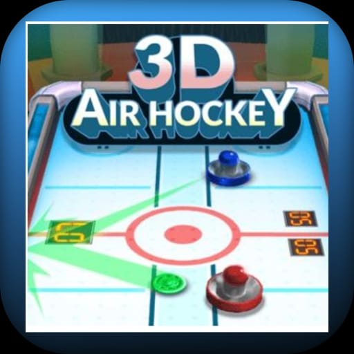 Air hockey 3D logo