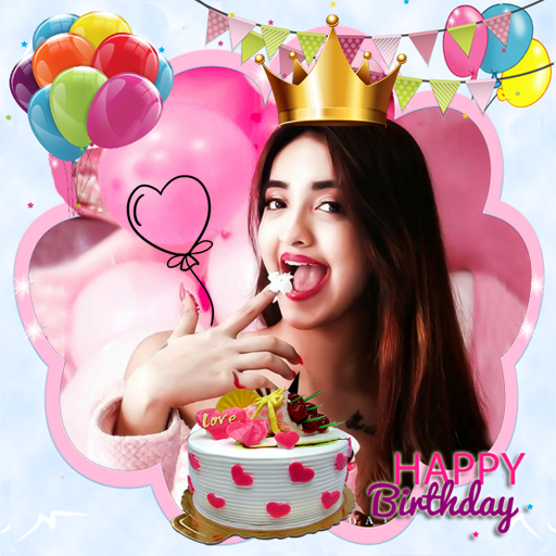 Birthday photo frame 2024 logo