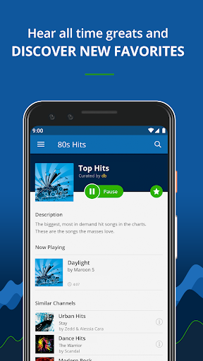 RadioTunes: Hits, Jazz, 80s Screen 2