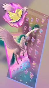 Pink Unicorn Launcher Theme