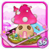 Cute Pink Mushroom 3D Theme icon