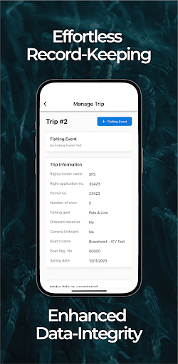 SFS Trace Log Book Screen 3