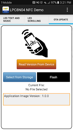 LPC8N04 NFC Demo Screen 2