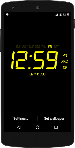 Digital Clock Live Wallpaper Screenshot 4 - AppWisp.com