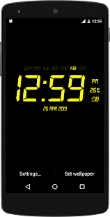 Digital Clock Live Wallpaper Screenshot