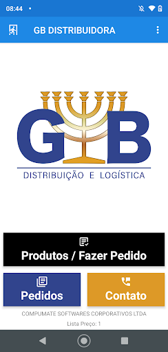 Android application GB Distribuição e Logística screenshort