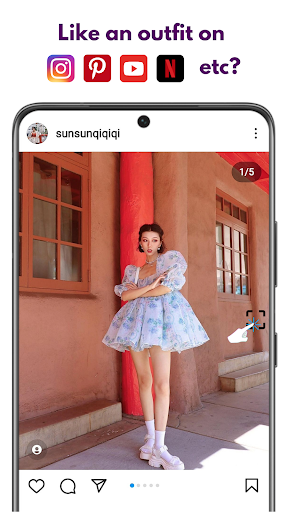 Android application 1-tap Shop-The-Look Lens screenshort